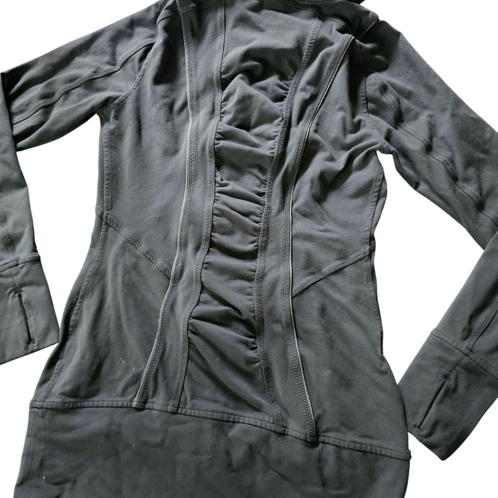 Athleta Women's Athletic Zip Hoodie Jacket Black Hooded size XS - Picture 3 of 13